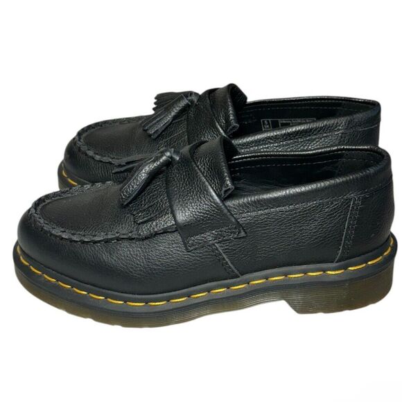 Dr. Martens Adrian Bex Smooth Leather Tassel Loafers Black W Size 7 | M Size 6 - Picture 3 of 10
